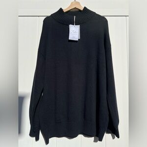 Bamboo Relaxed Fit High Neck Sweater